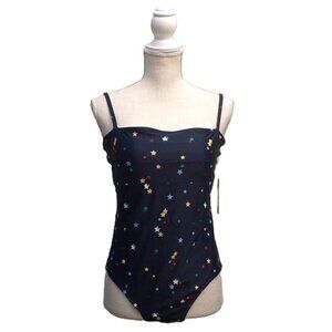 Summersalt Navy Multi-Color Star Patterned One Piece Swimsuit Women’s Size 12